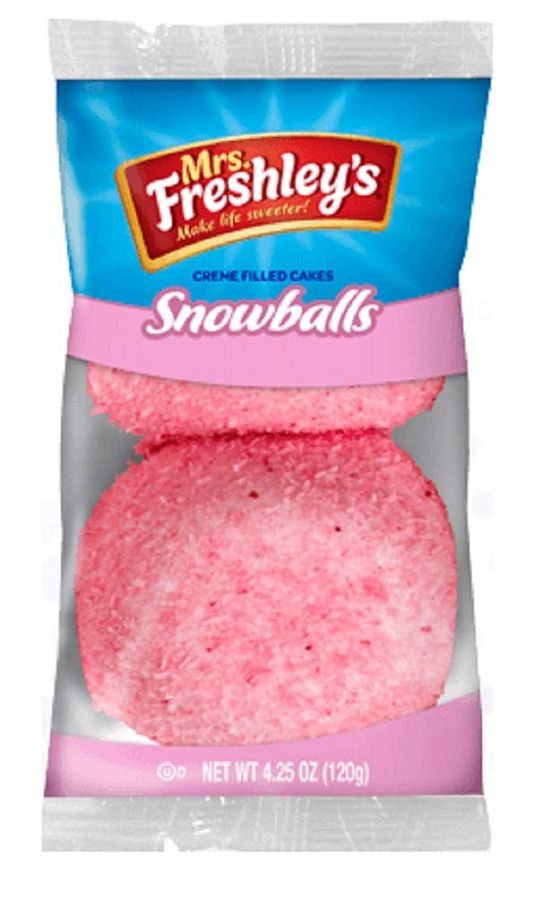 Mrs Freshleys Pink Snowball Cake 4.25 oz 6 ct Single Serve Box