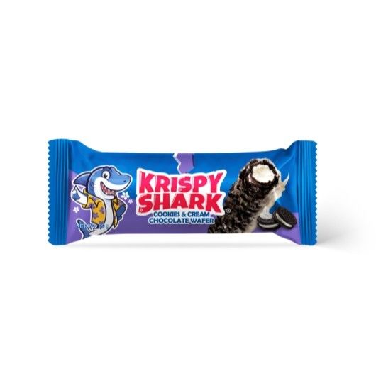 Brown & Haley Krispy Shark Cookies & Cream Krunchy Bar 18ct