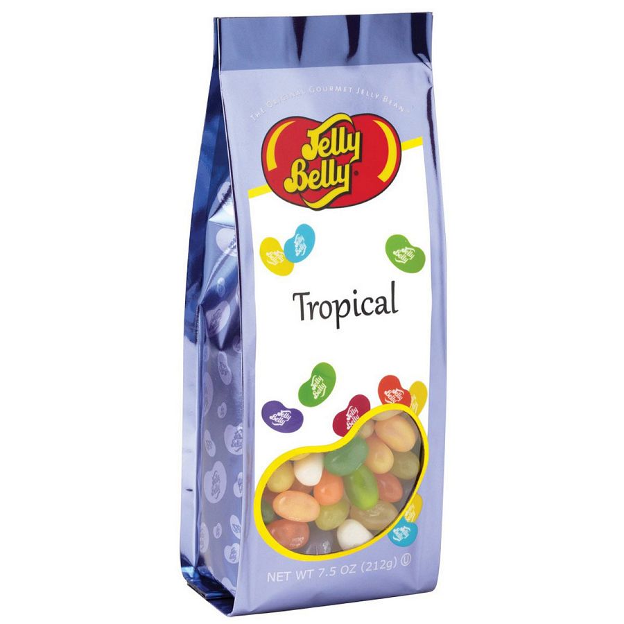 Jelly Belly Tropical Jelly Beans Gift Pouch Bag 7.5 oz