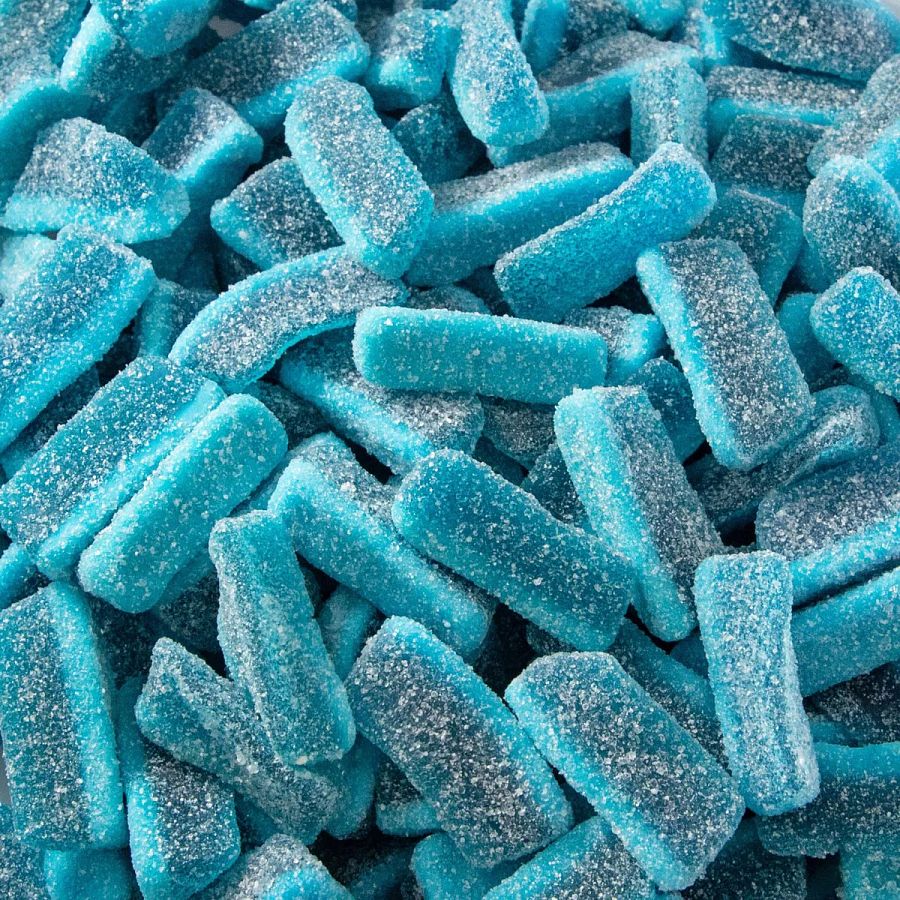 Sour Fizzy Blue Worm Gummy Candy 5 lb