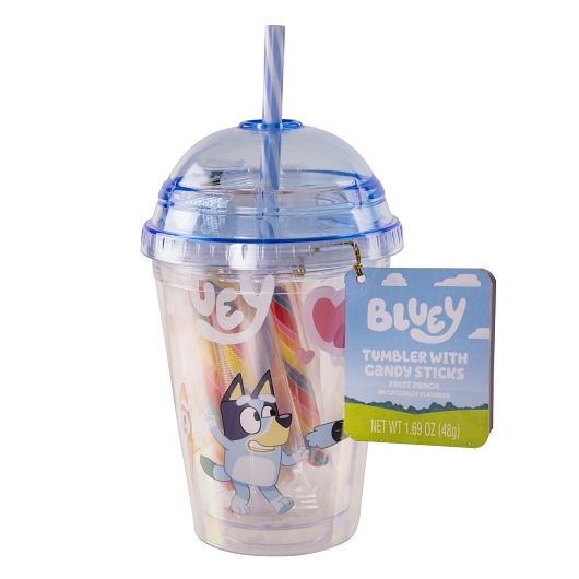 Galerie Bluey Mini Dome Tumbler Cup &  Candy Sticks 6.5"