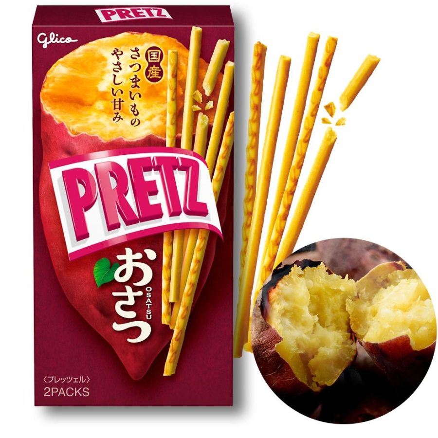 Glico Japan Pretz Sticks Sweet Potato 62g 10ct Tray