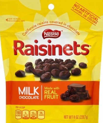 Raisinets MILK Chocolate Covered Raisins 8 oz Bag 4 ct