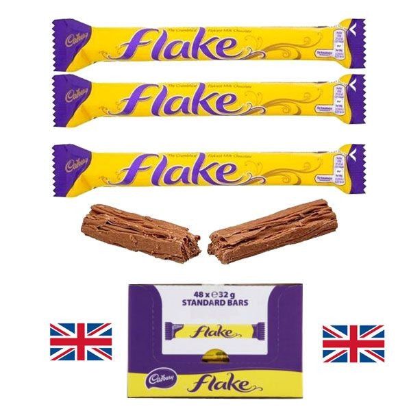 Cadbury UK Flake Chocolate Candy Bar 32 g 48 ct