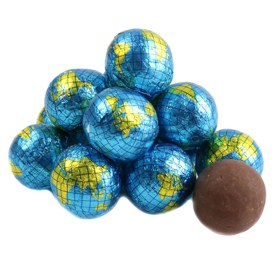 Madelaine World Globe Chocolate Foil Balls 5lb