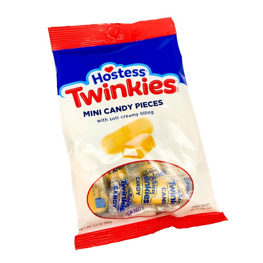 Hostess Twinkies Mini Bar Candy Pieces Wrapped 3.2 oz Peg Bag