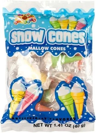 Albert's Snow Mallow Cones Candy 1.13 oz Peg Bag