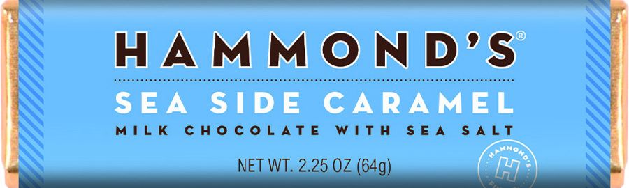 Hammond's Sea Side Caramel Milk Chocolate Bar 2.25 oz 12 ct