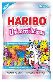 Haribo Unicorn-i-licious Peg Bag 12 Count 5 Ounce Each