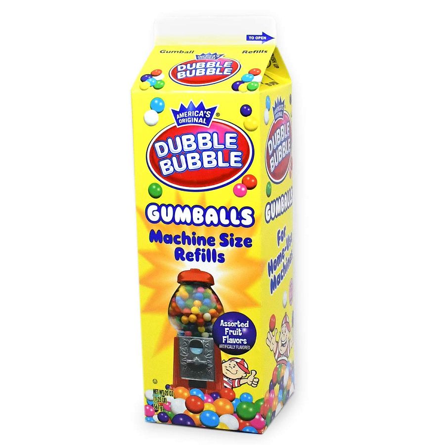 Dubble Bubble Gumball Machine Refill Carton20 oz Assorted