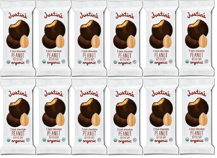 Justin's Dark Chocolate Peanut Butter Cups 1.4 oz 12 ct
