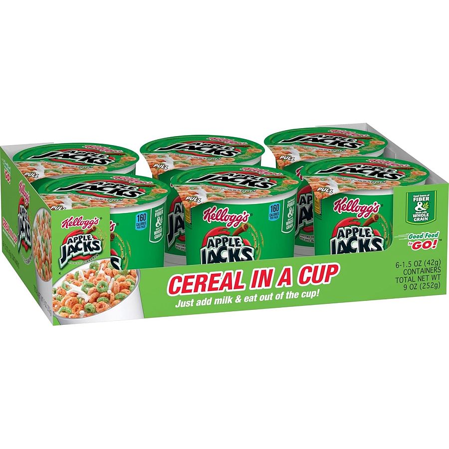 Kellogg's Cereal In A Cup Apple Jacks 2.8 oz 6ct