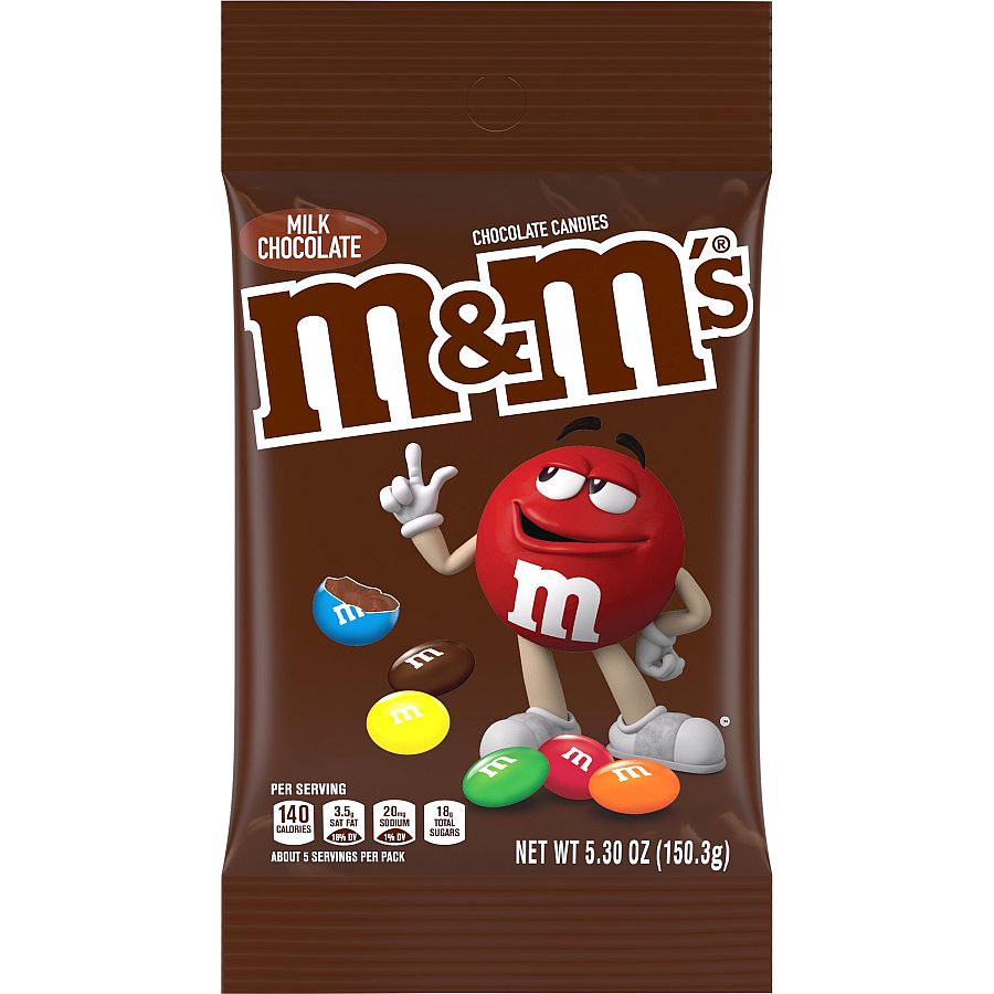 M&M's 5.3 Oz Peg Bag Milk Chocolate