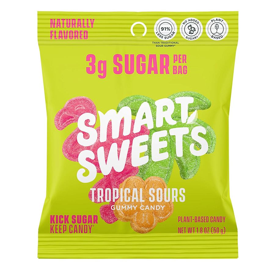 SmartSweets Tropical Sours Low Sugar Gummy 1.8 oz 14 ct