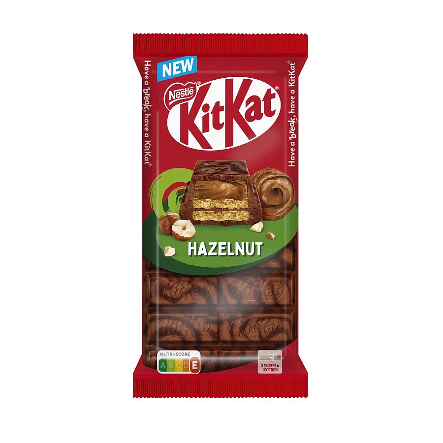 Kit Kat UK Import Hazelnut Sharing Chocolate Blocks 3.5 oz 15 ct Tray