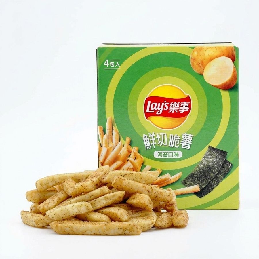 Lays Taiwan Potato Stick Chip Fries Shaped Seaweed 72g Box 6 Pack