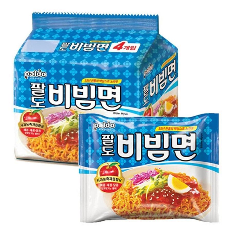 Paldo Korea BIBIMMEN Ramyun Soup Noodles 4.59 oz 5 Pack