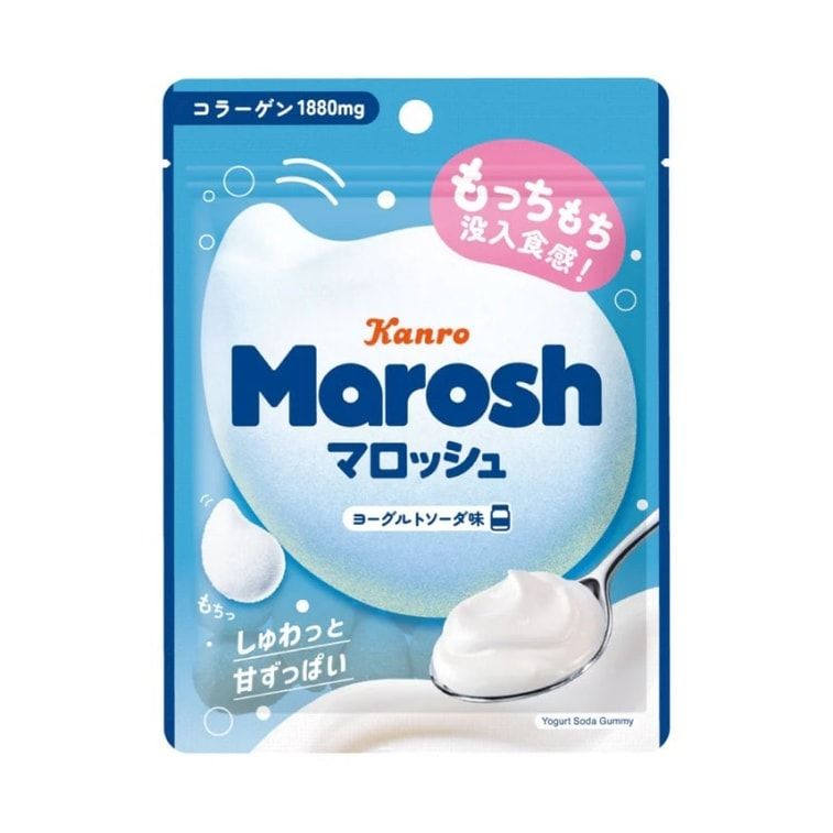 Kanro Marosh Japan Marshmallow Gummy Yogurt Soda 50g 6ct Tray
