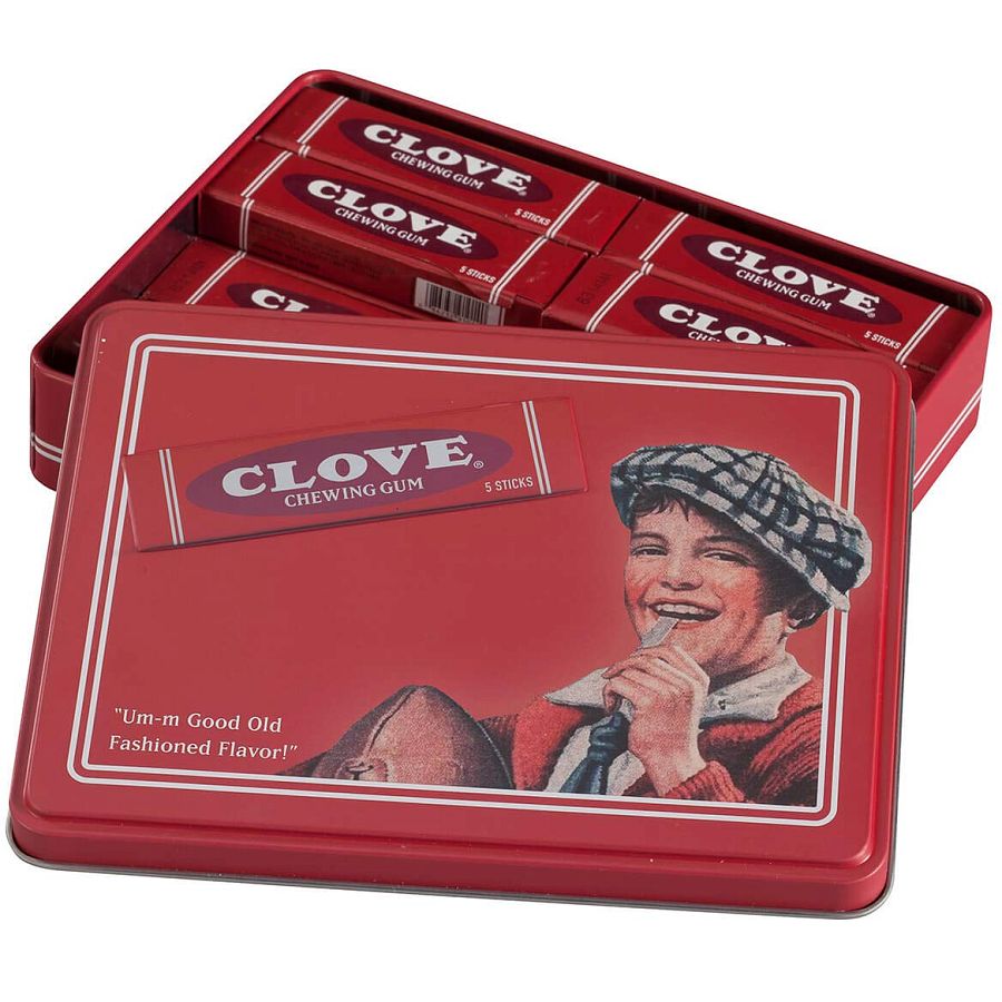 Clove Chewing Gum Vintage Gift Tin 6 ct Tray