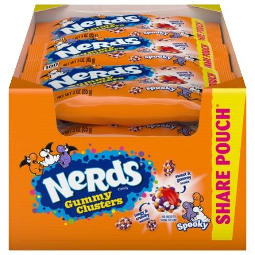 Nerds Halloween Spooky Gummy Clusters Candy  3oz 12ct Tray