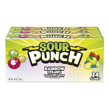 Sour Punch Rainbow Straws 24 Count