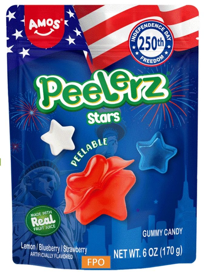 Peelerz  Red White Blue 4th July Summer Stars 6 oz 12ct