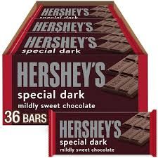 Hershey Special Dark Mildly Sweet Chocolate Candy 36 Ct 1.45 Oz