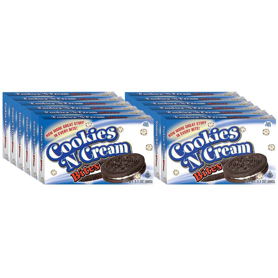 Cookies N' Cream Bites 3.1 ounce 12 count theater box
