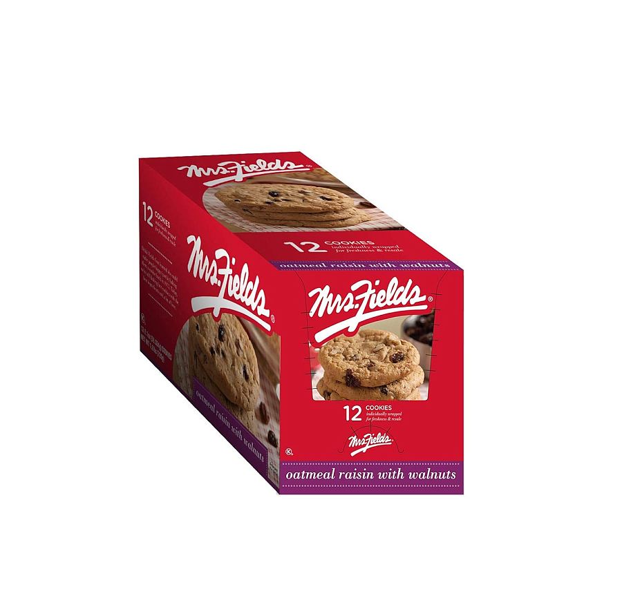 Ms Fields Oatmeal Raisin With Walnuts Tray 2.1 Oz 12 Ct (2)
