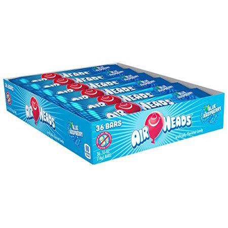 Airheads Candy Individually Wrapped Bars Blue Raspberry 36 COUNT
