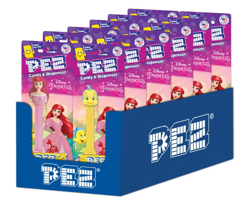Pez Little Mermaid Candy Dispenser Assortment Blister 12 ct