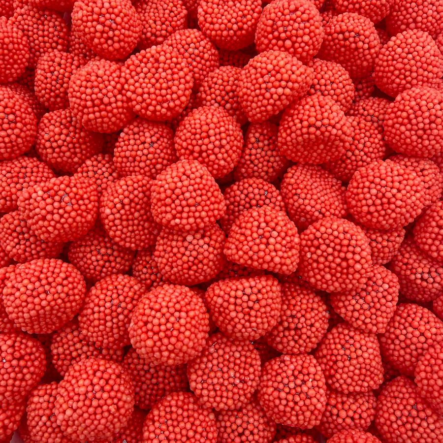 Brazilian Crunchy Gummy Drops Pink Strawberry 5.5 lb