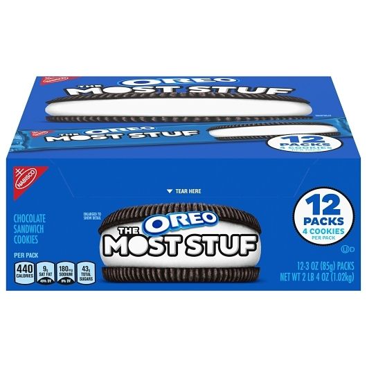 Oreo The Most Stuf Single Serve Cookie, 3 oz, 12 ct
