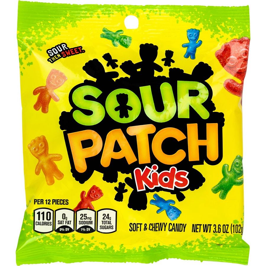 Sour Patch Kids Original Chewy Cany 3.6 oz Peg 12ct