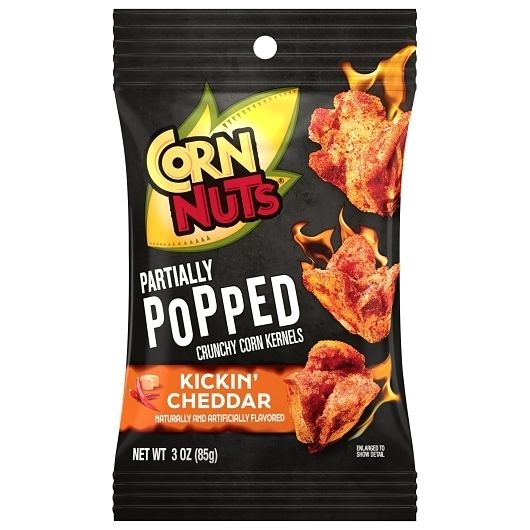 Corn Nuts Partially Popped Kickin Cheddar Corn Kernel 3 oz 12 ct