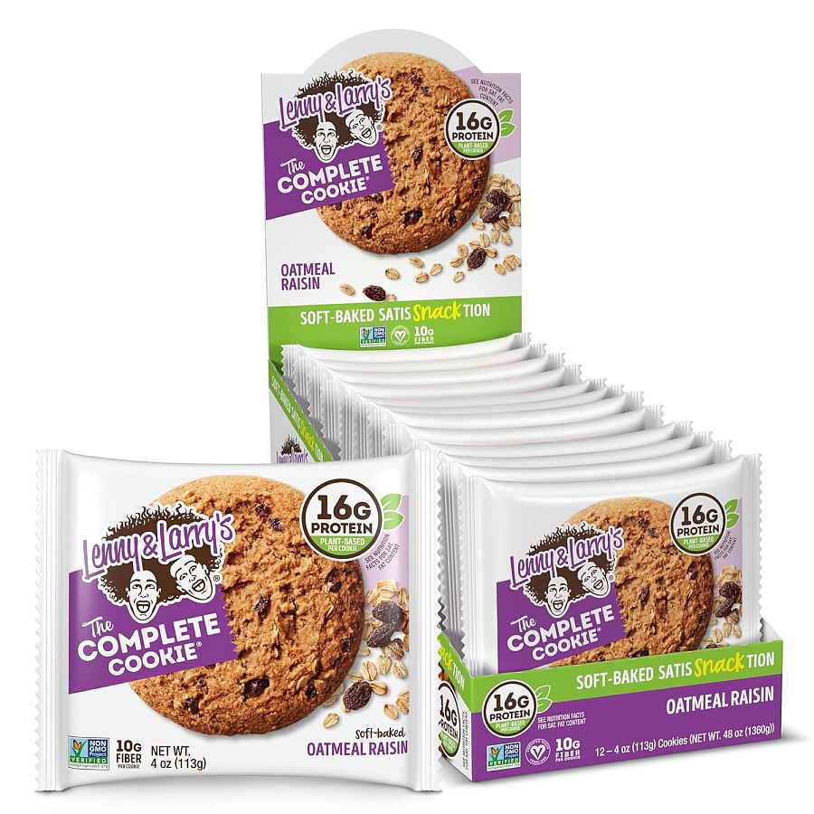 Lenny & Larry's Protein Cookie Oatmeal Raisin 4oz 12ct Tray