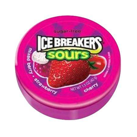 Ice Breakers Sours Berry Strawberry Cherry 8 Count 1.5 Ounce Tray