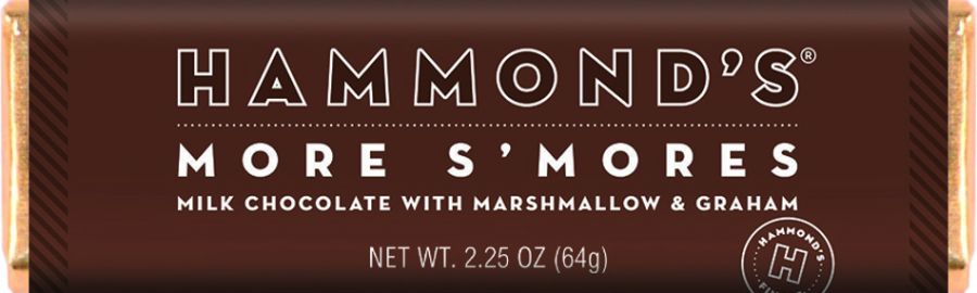 Hammond's Smores Marshmallow Milk Chocolate Bar 2.25 oz 12 ct
