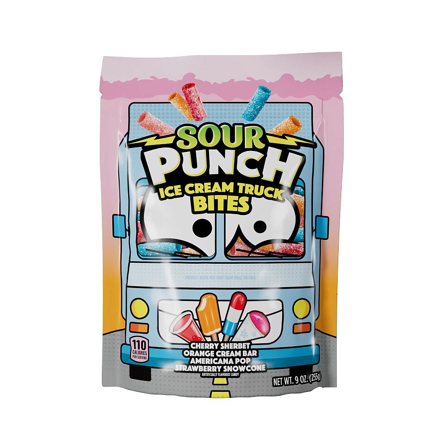 Sour Punch Ice Cream Popsicle Flavor Truck Bites 9 oz Bag