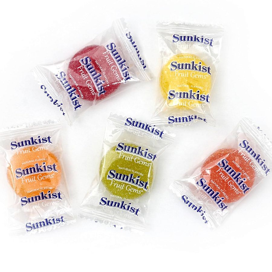 Sunkist by Jelly Belly Fruit Gems Gummies Assorted 2.5 lb