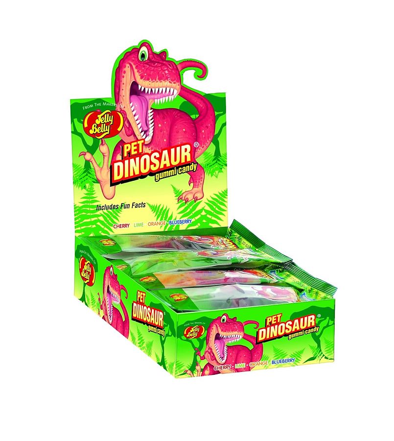 Jelly Belly Gummi Pet Dinosaur Gummy Assorted Flavor 1.75 oz 24 ct