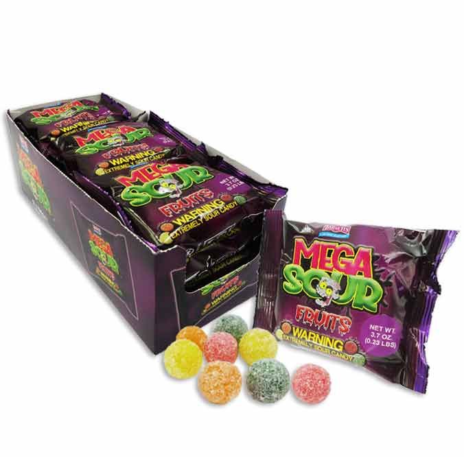 Barnetts UK Import Mega Sour Challenge FRUITS 3.66 oz 12ct