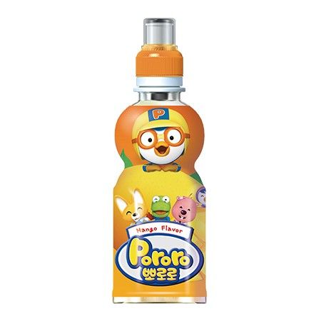 Pororo Korea Fruit Juice Drink Sport Bottle MANGO 7.95oz 24 Pack