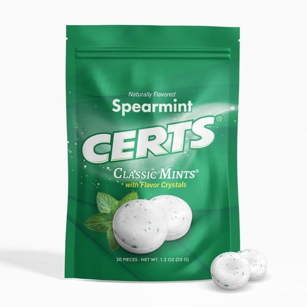 Certs Spearmint Nostalgic Mints 20 piece Bag 12ct Tray