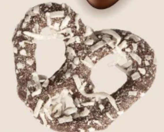 Asher Dark Chocolate Pretzel With Shredded Coconut 6 POUND BOX 93 PIECES