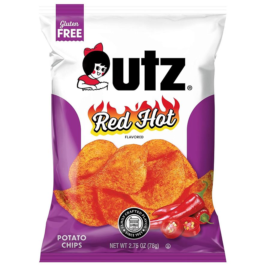 Utz Red Hot Spicy Potato Chips 2.75 oz 14 ct