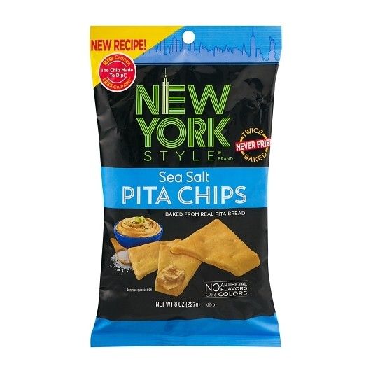 New York Style Pita Chips Sea Salt Baked 8 oz 12 Pack