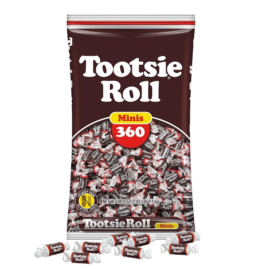 Tootsie Roll Mini Midgees Chocolate Chewy Candy 38.8 oz 360ct