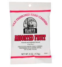 Claeys Hard Candies Assorted Fruit 6 Count 6 Ounce Pack