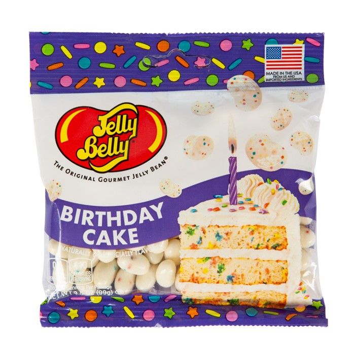 Jelly Belly BIRTHDAY CAKE Jelly Bean Peg Bag 3.5 oz 12 ct